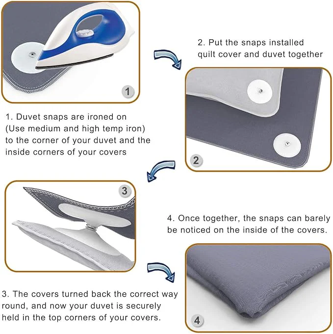 🛏️ Keep Your Bedding Secure with Duvet Cover Snap Clips! - Image 5