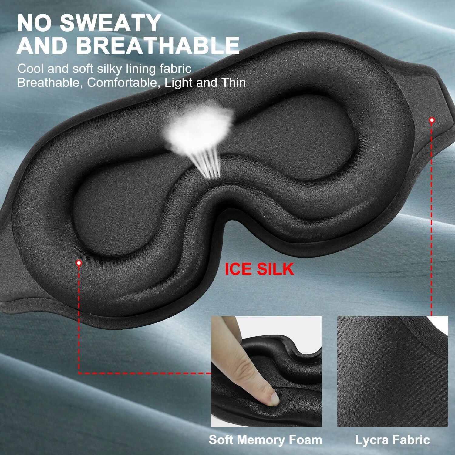 π΄ 3D Memory Foam Blackout Eye Mask β Sleep Deeper, Wake Up Refreshed! π€ - Image 4