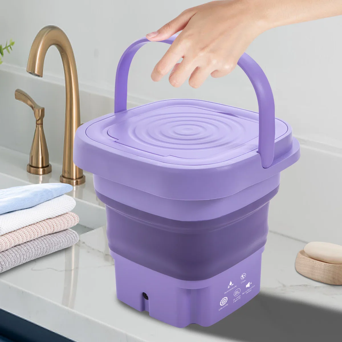 🔥 FoldWash™ Portable Mini Washing Machine — PAYING FOR BIG WASHERS IS A SCAM