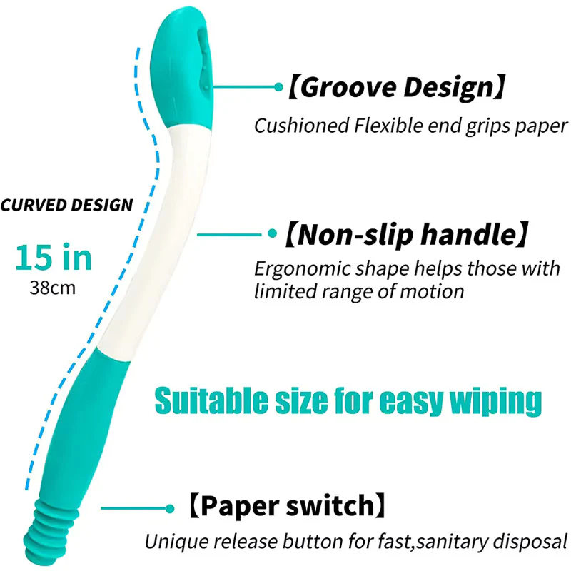 π½ Long-Reach Bum Wiper β Hygienic Cleaning Aid for Seniors & Limited Mobility! π§Ό - Image 3
