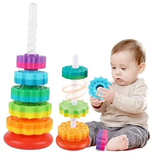 🌀Spinning & Stacking Toy – Fun & Brain-Boosting Play for Toddlers! 🎨 - Image 2