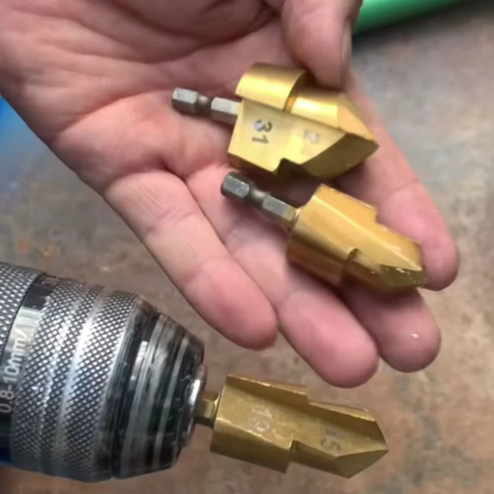 3-Piece Hexagonal Shank Drill Bit Set (6.35mm) for Water Pipe Expansion (+Free Gift Included) - Image 2