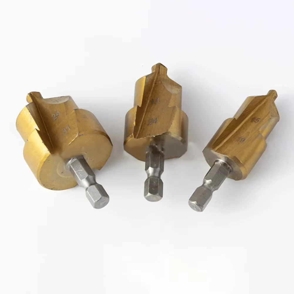 3-Piece Hexagonal Shank Drill Bit Set (6.35mm) for Water Pipe Expansion (+Free Gift Included) - Image 3