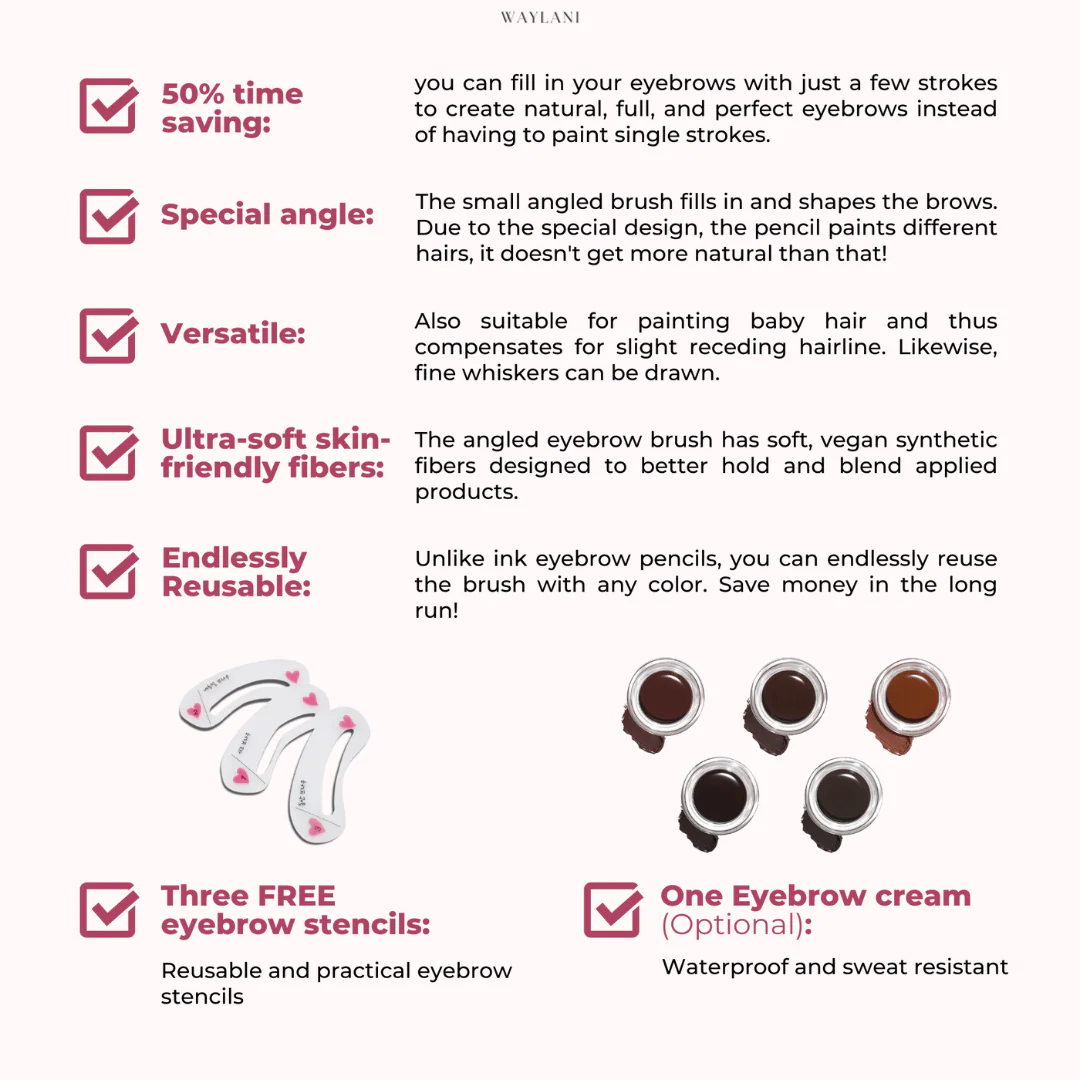 50% OFF FOR THIS WEEK ONLY! TheBrow 2.0 Eyebrow Brush incl. FREE Stencils - Image 4