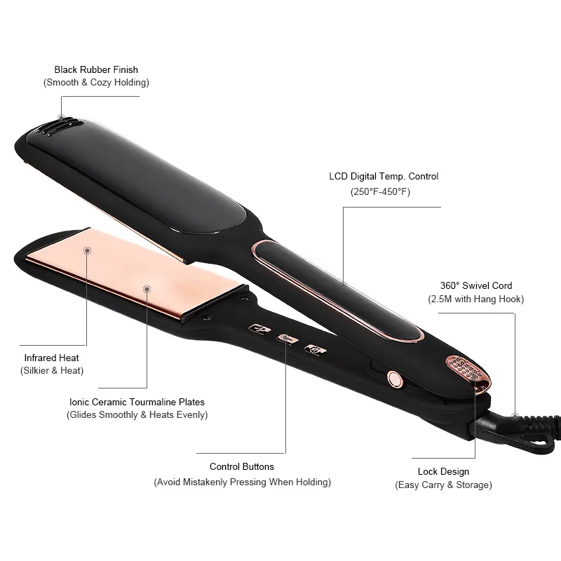 Achieve Salon-Smooth Hair with SmoothStyle™ LCD Infrared Hair Straightener - Image 6