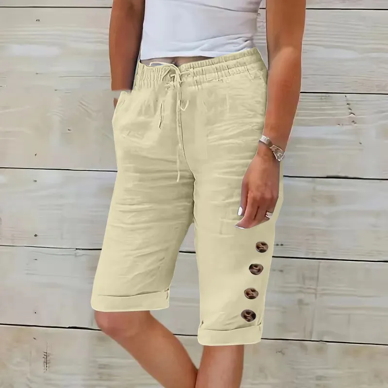Women’s High-Waist Cotton Wide-Leg Pants - Image 3