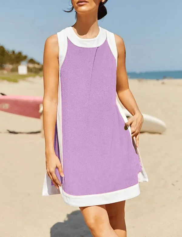ChillFit™ ColorBlock Set Sleeveless Top + Shorts Matching Outfit - Image 2