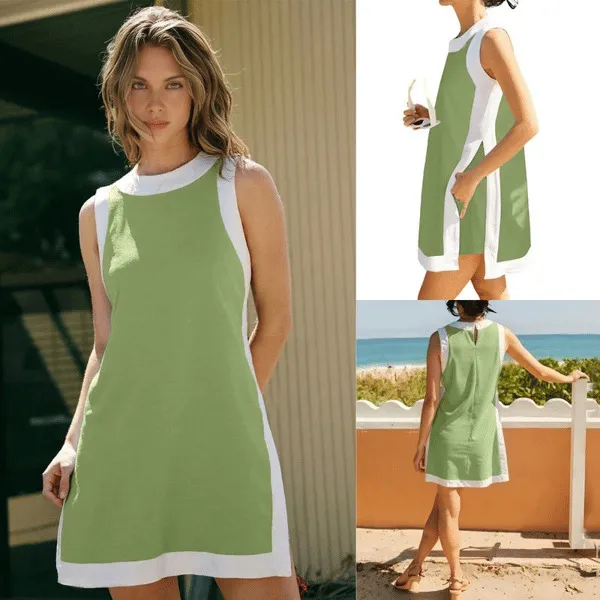 ChillFit™ ColorBlock Set Sleeveless Top + Shorts Matching Outfit - Image 6