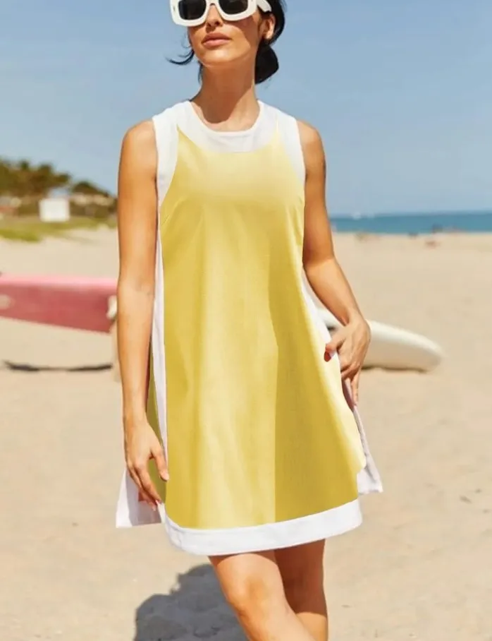 ChillFit™ ColorBlock Set Sleeveless Top + Shorts Matching Outfit - Image 7
