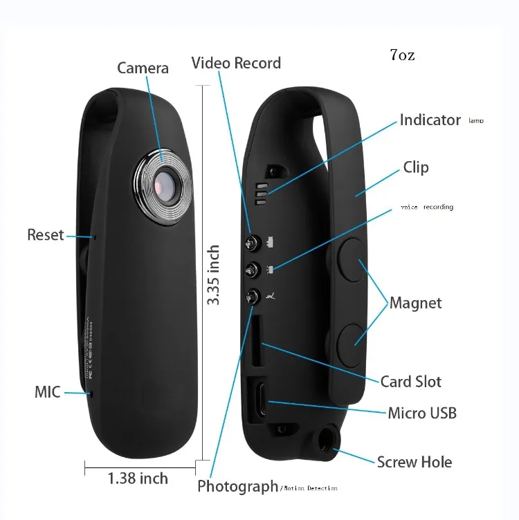 Detect Outdoor Sports Clip Collar Camera - Image 5