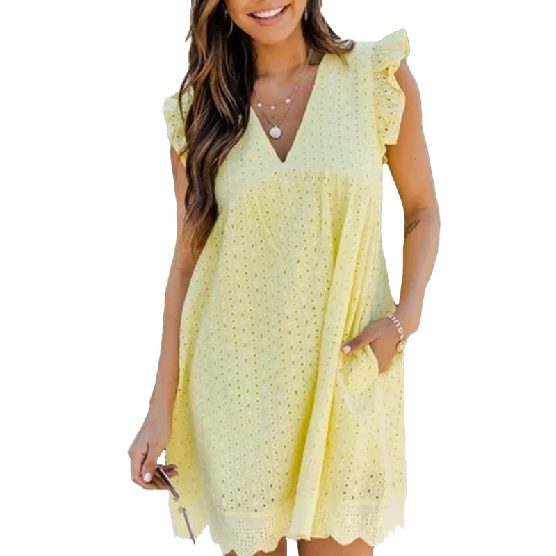 Elegant Lace Hollow Dress - Image 11