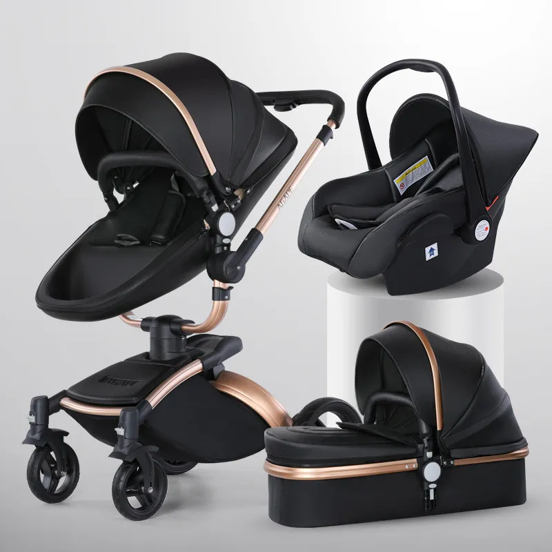 Elevate Your Baby's Comfort with LuxRide™ High-Landscape 3-in-1 Baby Stroller - Image 5