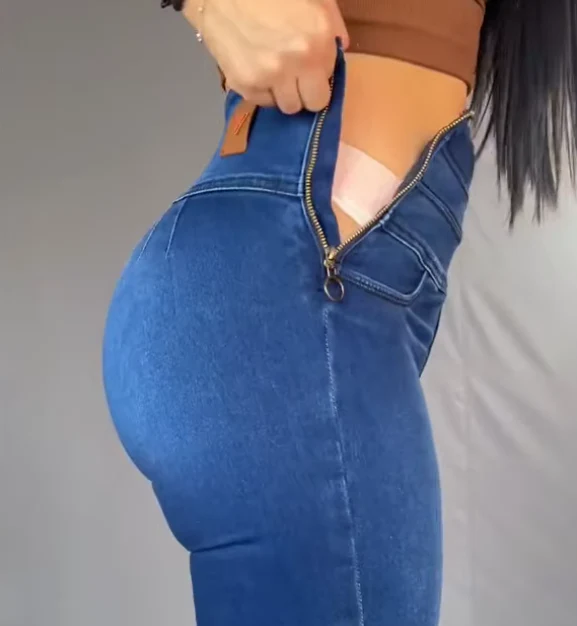 Elevate Your Look with SculptFit™ High-Waist Pencil Jeans - Image 3