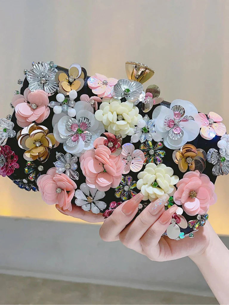 Elevate Your Look with the Blossom Chic™ Embroidered Dinner Handbag - Image 2