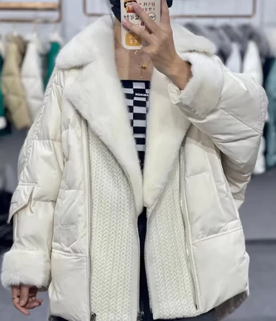 Embrace Winter Elegance with the Cnegovik™ Luxury Mink Fur Parka - Image 2
