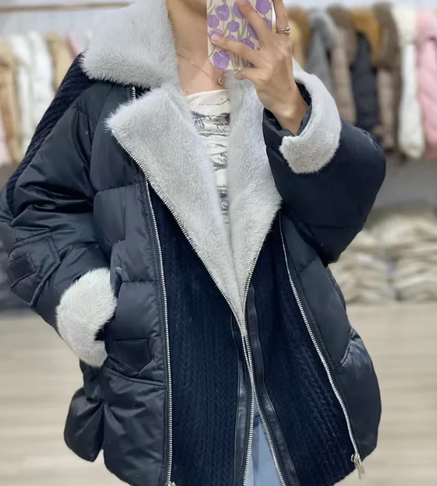 Embrace Winter Elegance with the Cnegovik™ Luxury Mink Fur Parka - Image 3