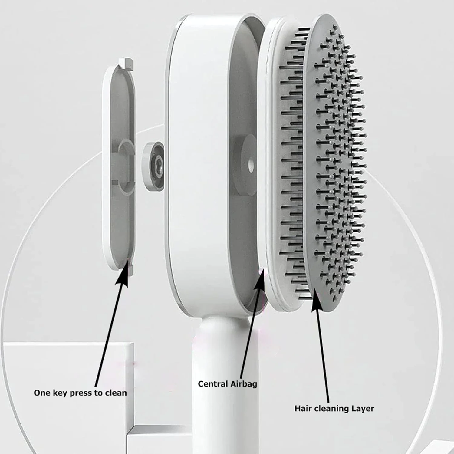 Free Fast Shipping Today! | Self-Cleaning Hair Brush - Image 2