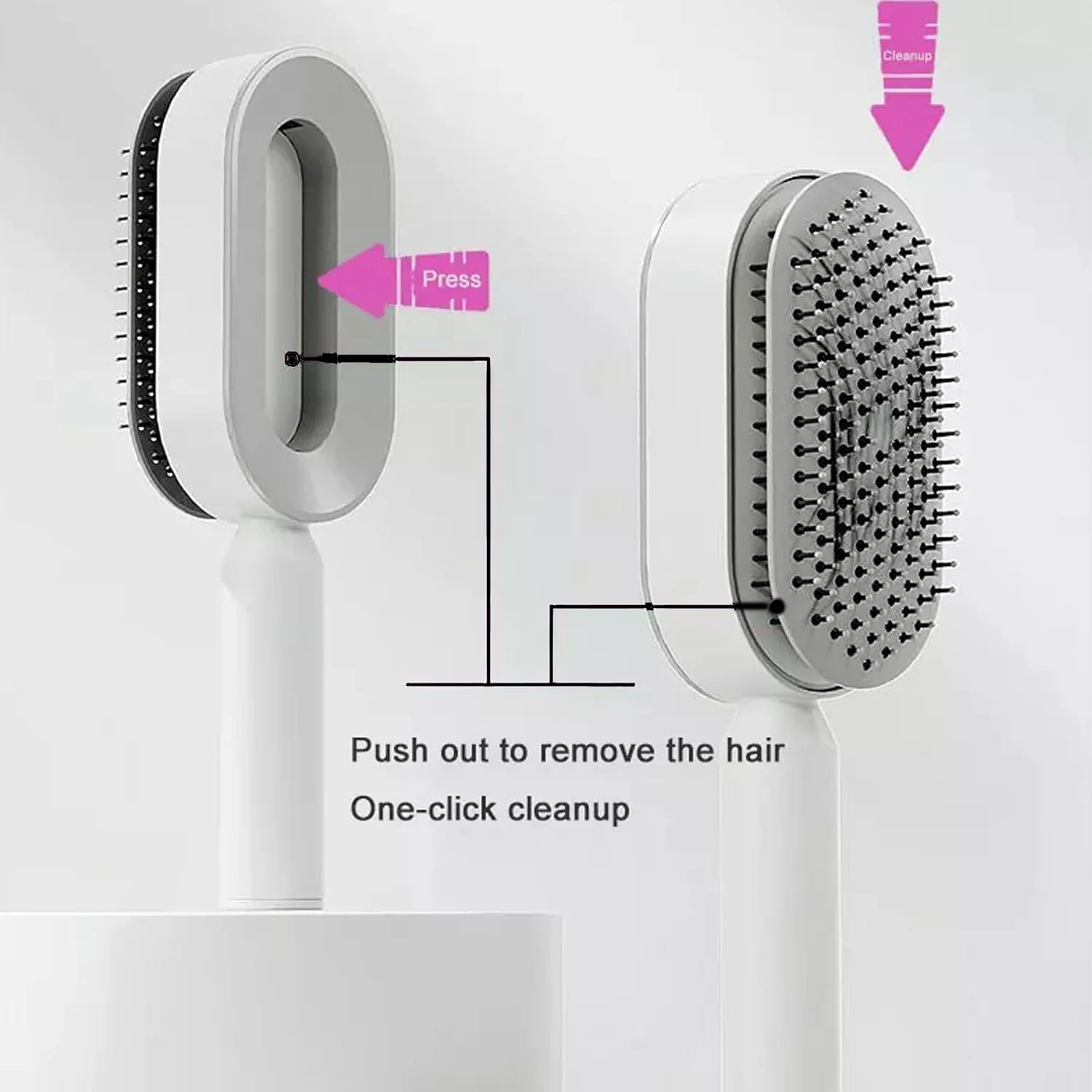 Free Fast Shipping Today! | Self-Cleaning Hair Brush - Image 3