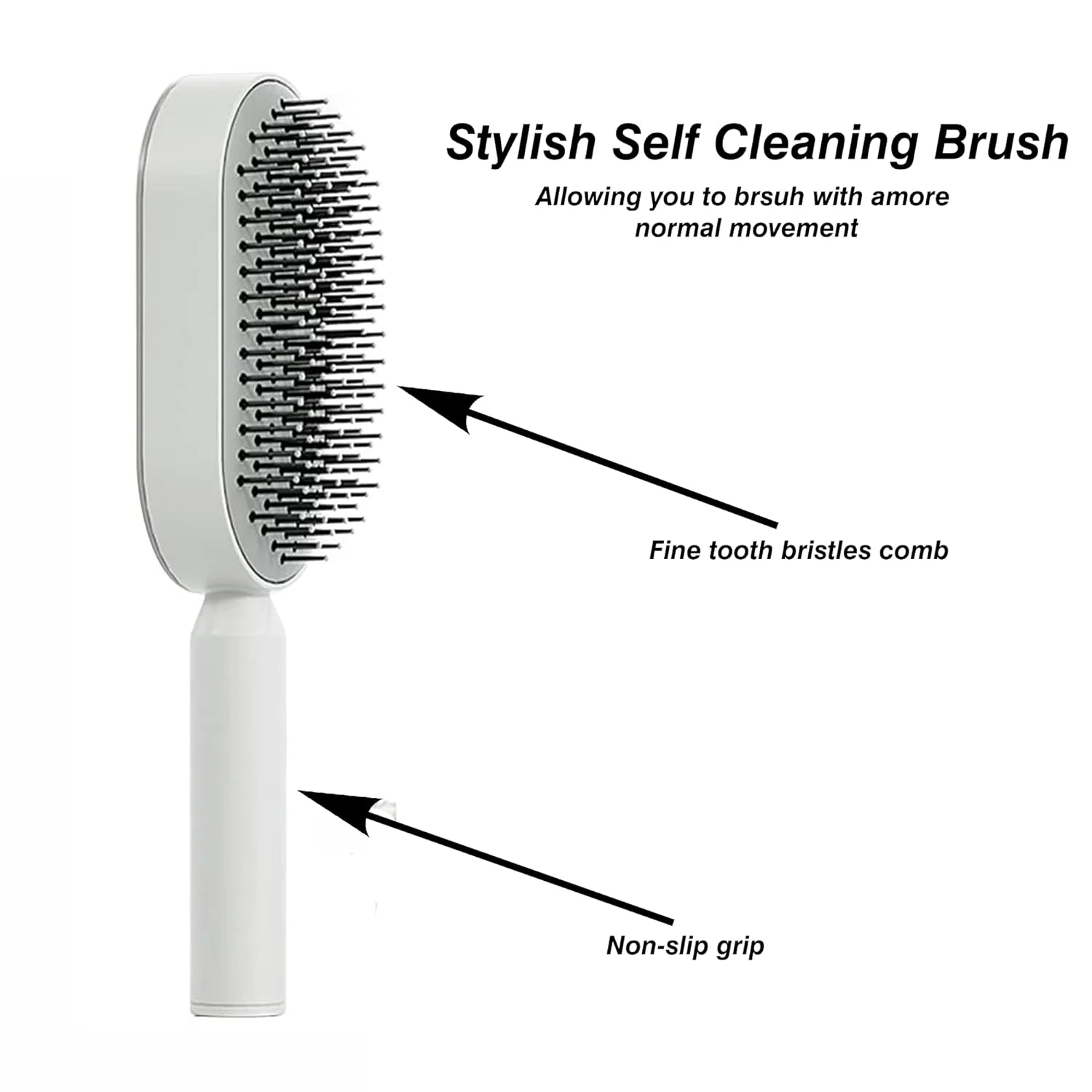 Free Fast Shipping Today! | Self-Cleaning Hair Brush - Image 4