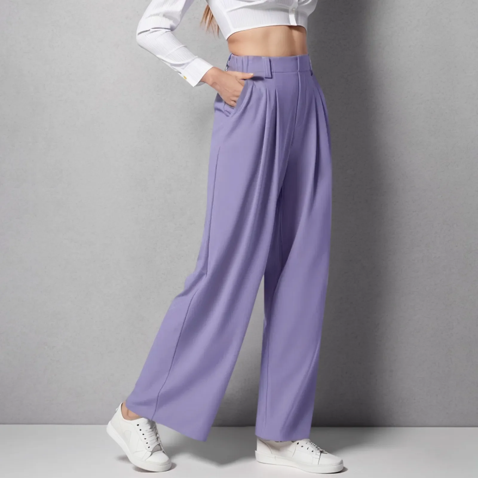 High Waist Straight Loose-Fit Tapered Trousers,π Effortlessly Chic, Perfectly Comfortable! - Image 5