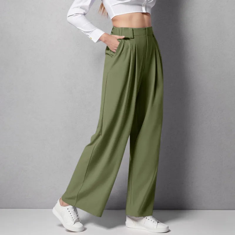 High Waist Straight Loose-Fit Tapered Trousers,π Effortlessly Chic, Perfectly Comfortable! - Image 8