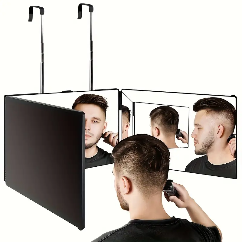 Household Retractable Hanging 3-Way Mirror ✨ See Every Angle, Master Every Style! - Image 2