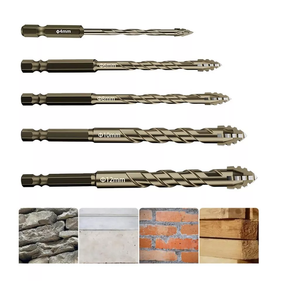 Revolutionize Your Drilling with the Four-Blade Serrated Eccentric Dry Drill Bit! - Image 2