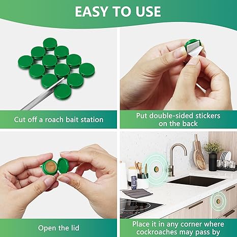 Say Goodbye to Cockroaches with the Ultimate Cockroach Bait Station! (16pcs) - Image 3