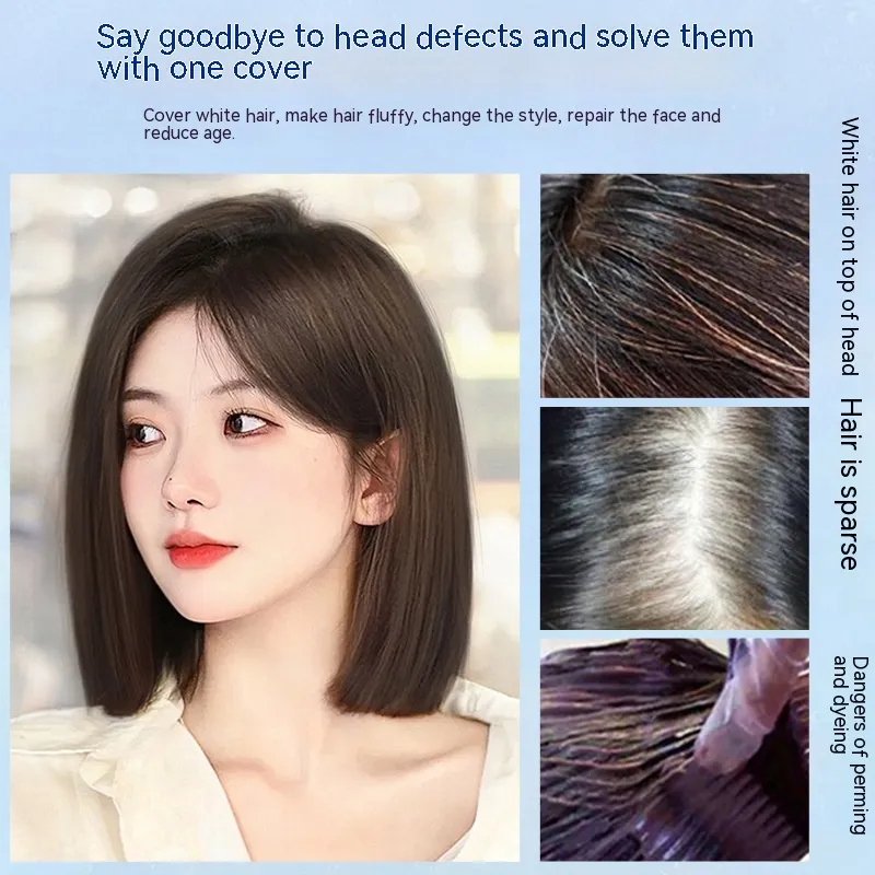 Small Breathable One-Piece Replacement Wig - Image 2