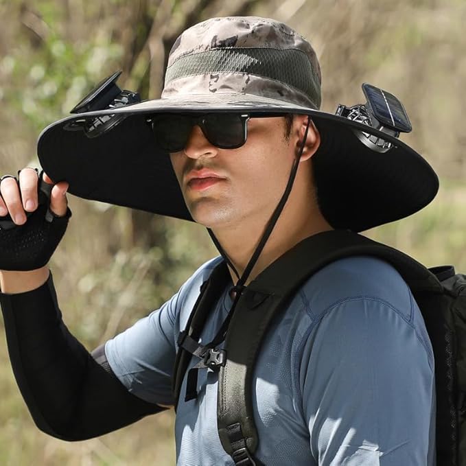 π§’ Stay Cool & Protected with the Solar-Powered Fan Hat! βοΈπ¨ - Image 2