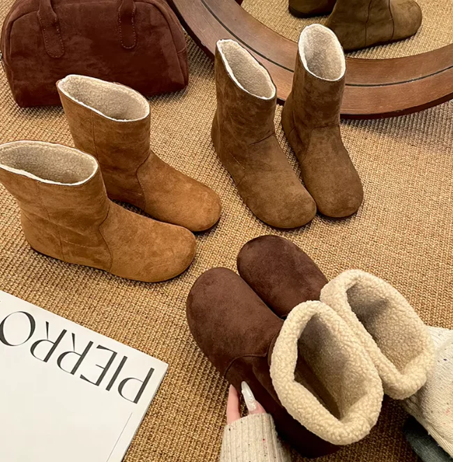 Stay Warm and Stylish with Winter Warm Plush Women Snow Boots