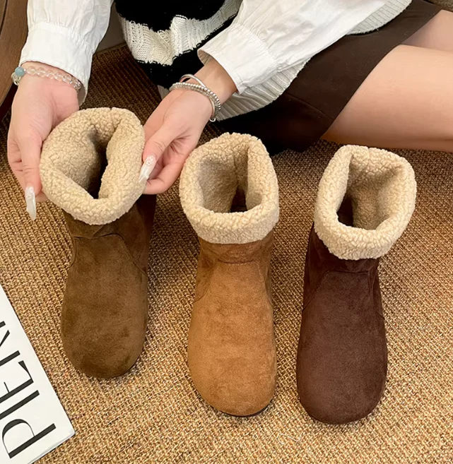 Stay Warm and Stylish with Winter Warm Plush Women Snow Boots - Image 2
