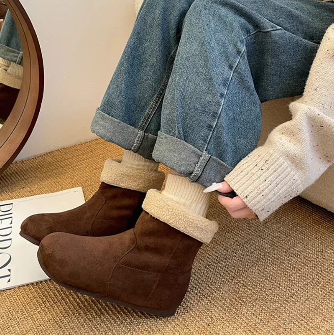 Stay Warm and Stylish with Winter Warm Plush Women Snow Boots - Image 4