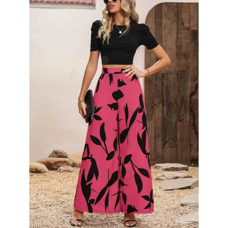 Women's Hip-Hop Style Street Wide Leg Pants – Creative Spring Straight-Leg Trousers - Image 4